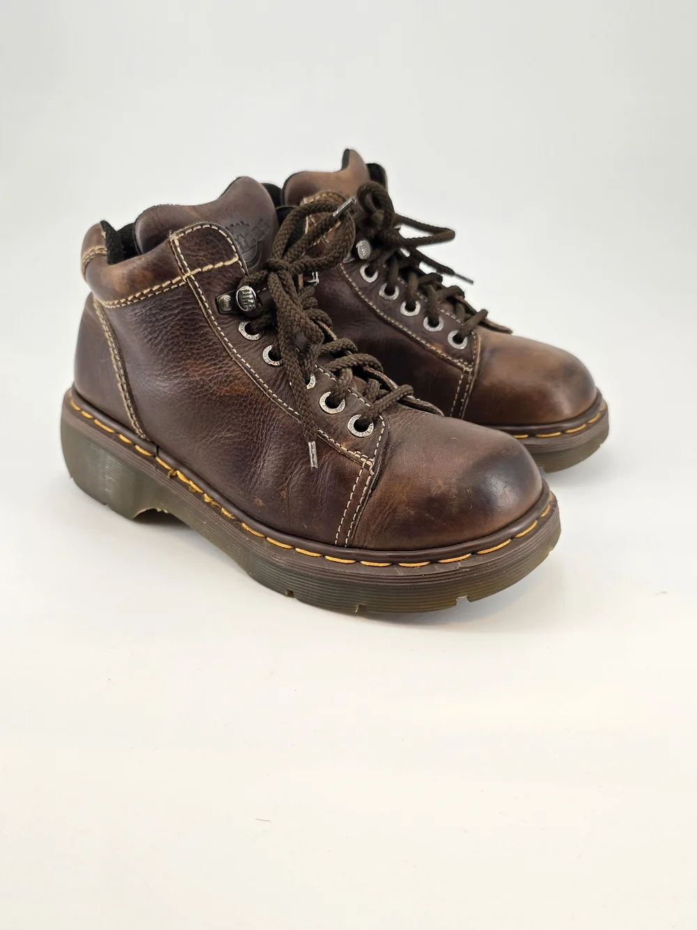 Y2k Dr. Martens Brown Boots Docs 7 Uk, 8 US Mens, 9 US Womens Vintage